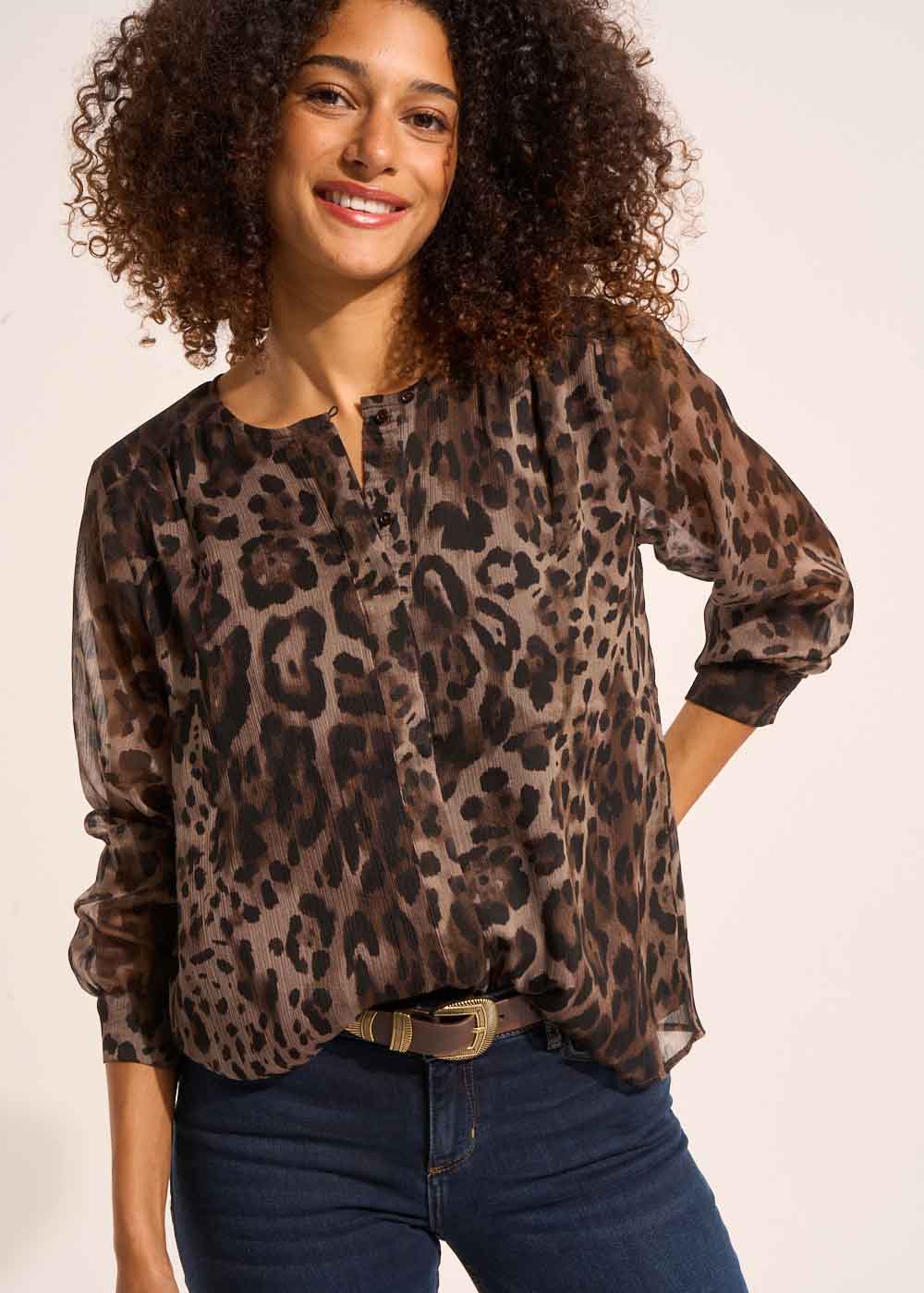 CANITA Blouse imprimé léopard - 1 - Sud Express - Sud Express