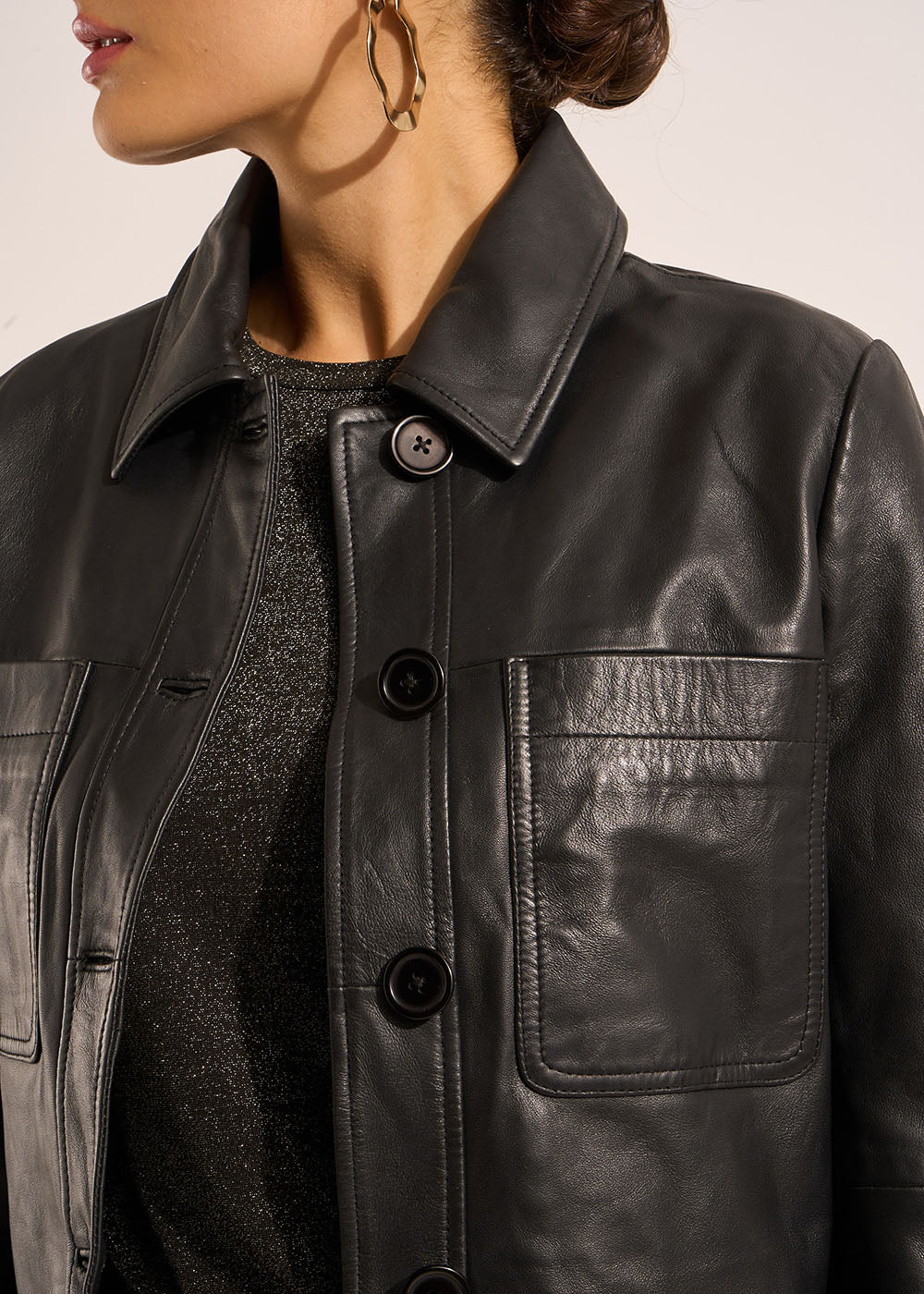 VUATY Veste en cuir lisse - 2 - Sud Express - Sud Express