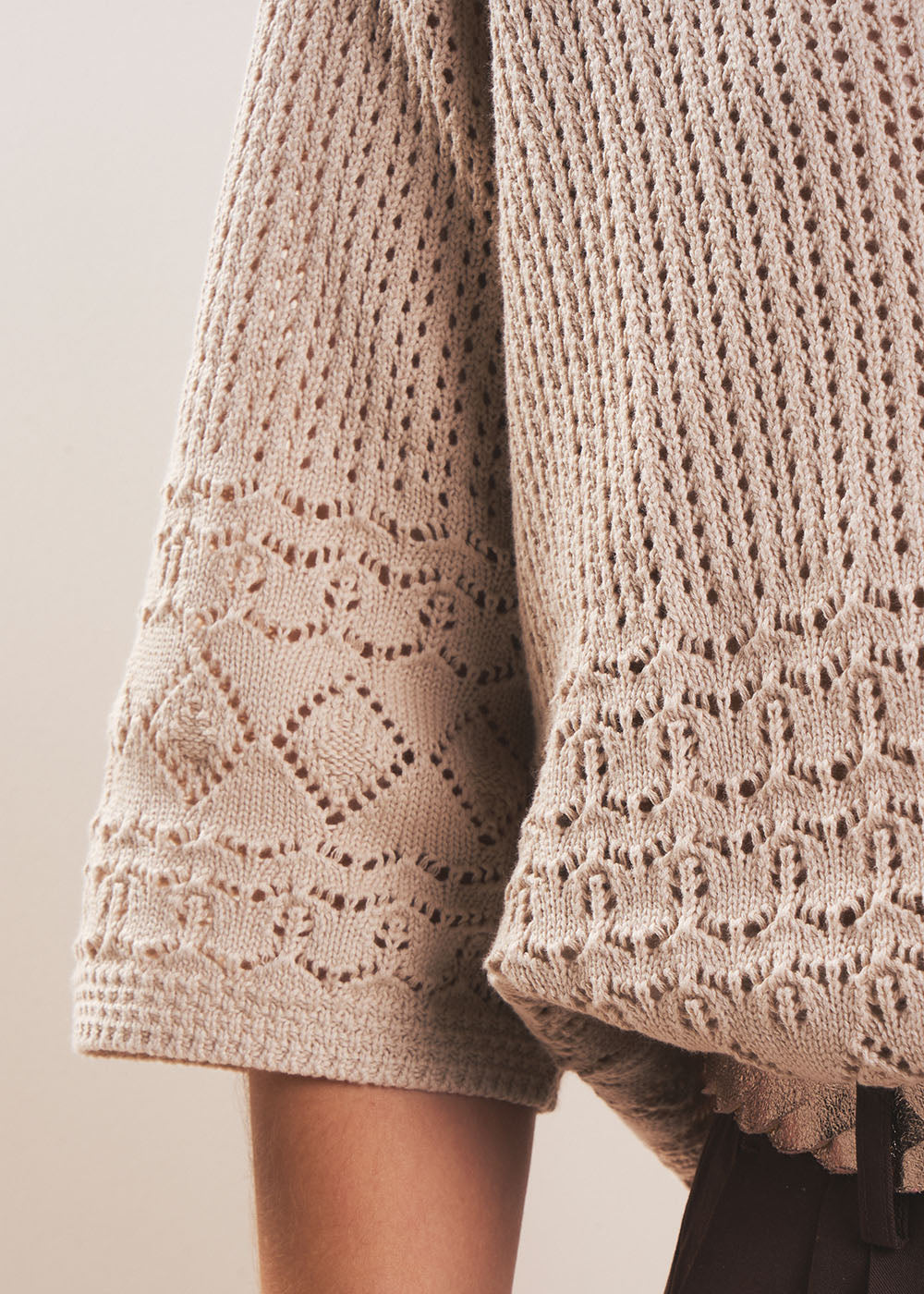 MOSY Pull à encolure tunisienne en maille ajourée - 4 - Sud Express - Sud Express