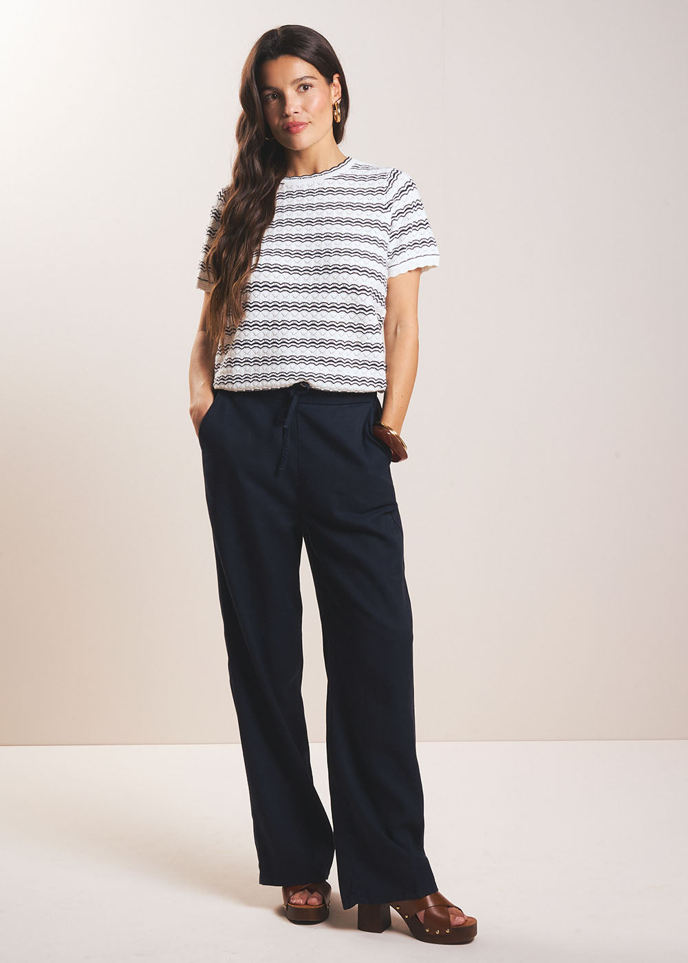 POLY Pantalon droit taille haute - 1 - Sud Express - Sud Express
