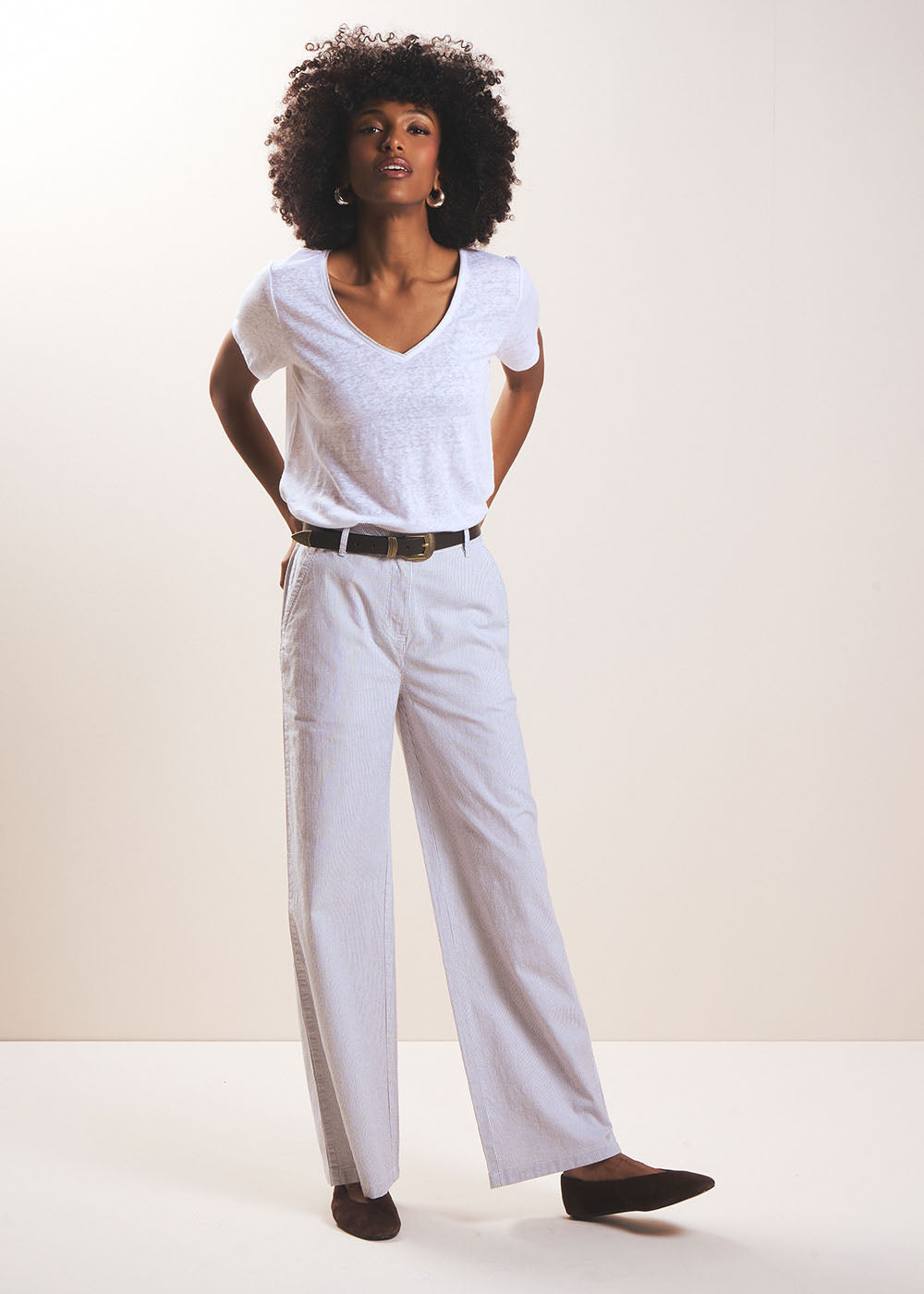 PAKLO Pantalon chino rayé - 1 - Sud Express - Sud Express