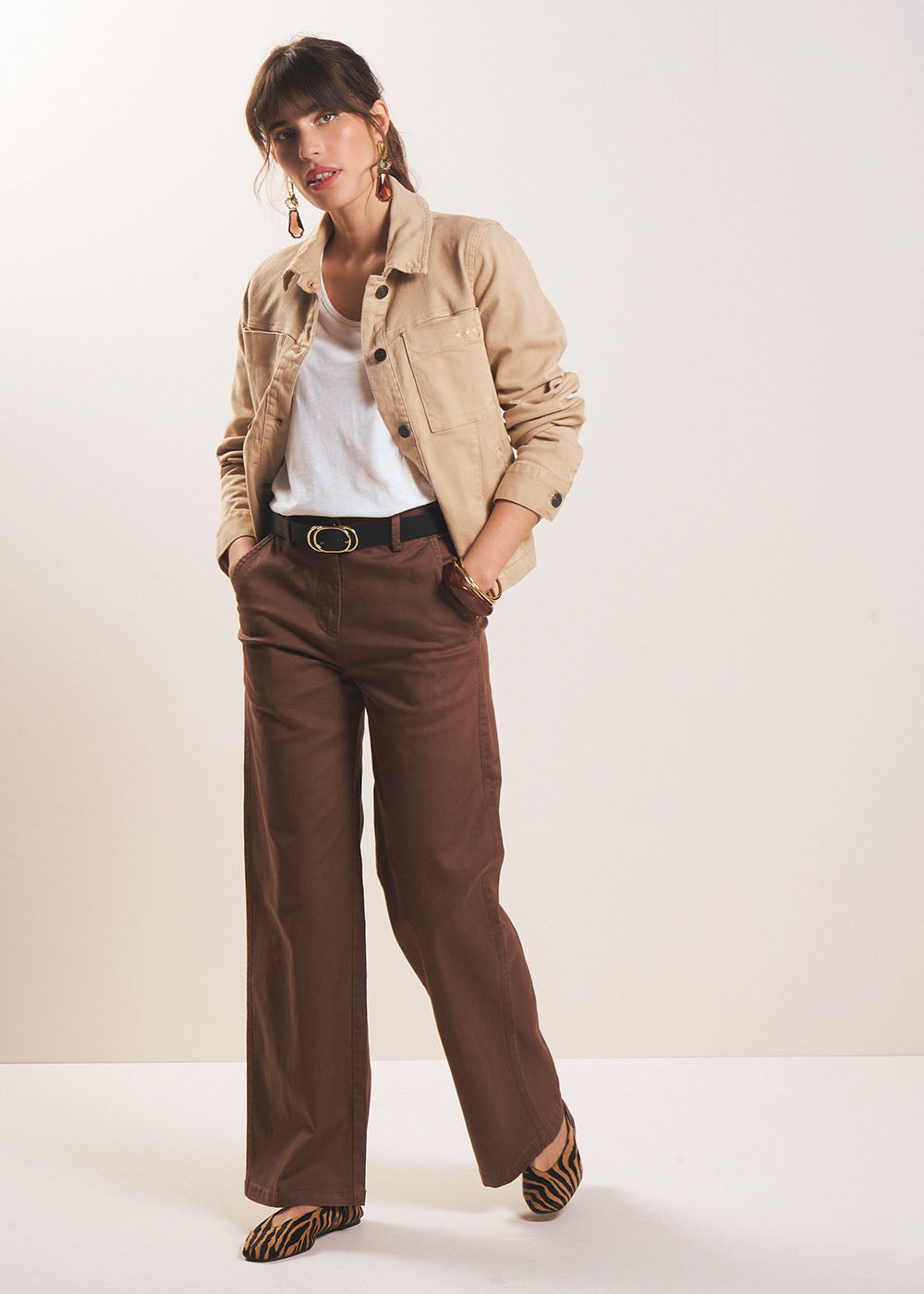 Pantalon droit taille haute - Sud Express - 1 - Sud Express