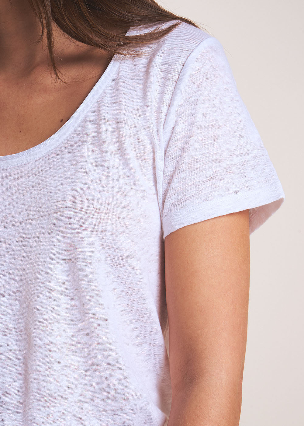 TIMBA T-shirt en lin col rond ouvert - 2 - Sud Express - Sud Express