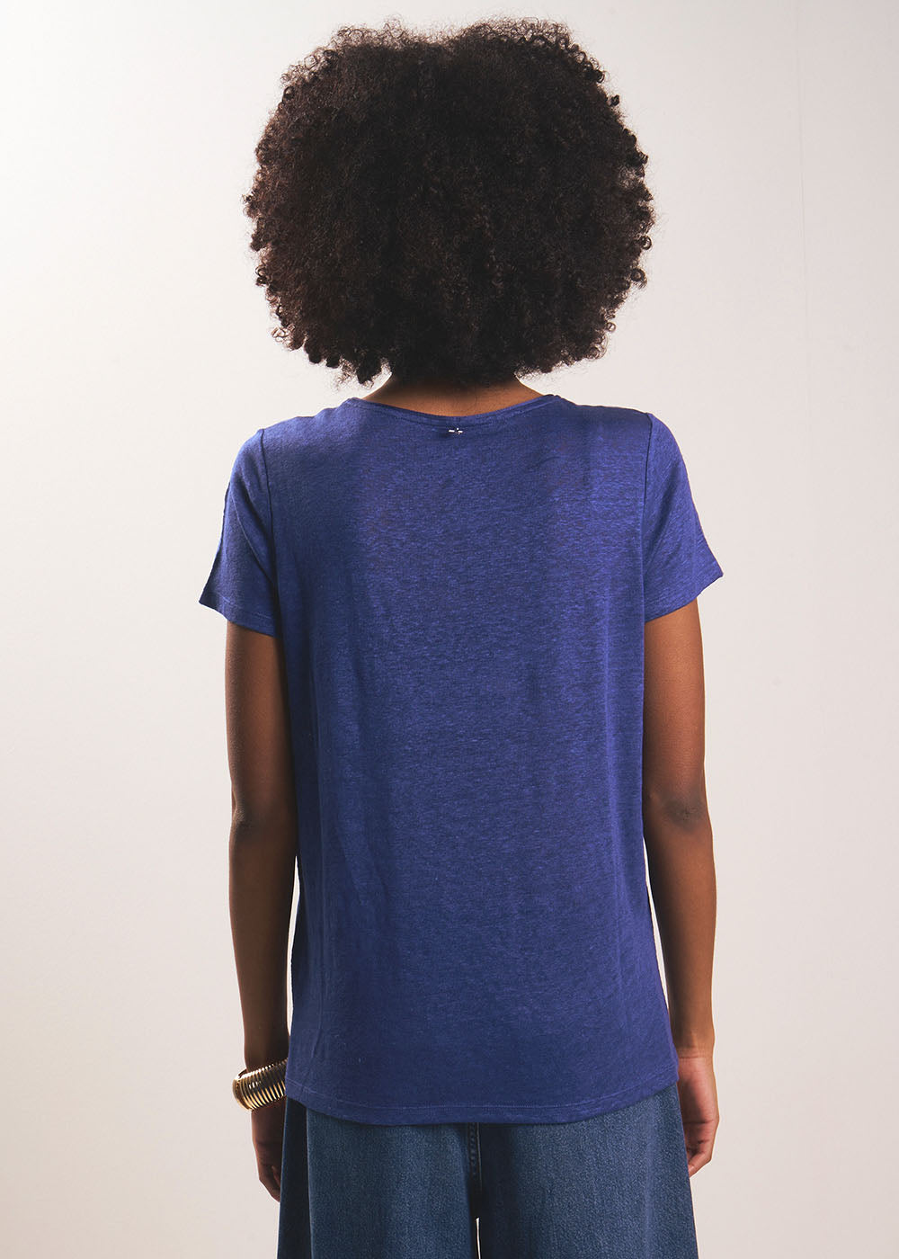 TIMBA T-shirt en lin col rond ouvert - 3 - Sud Express - Sud Express