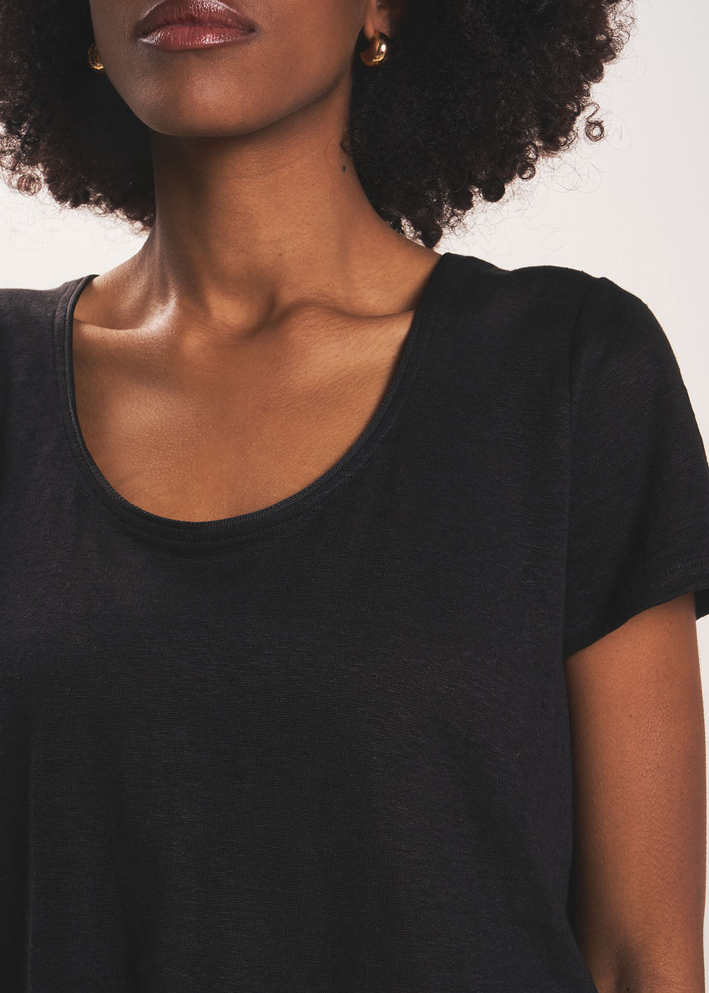 TIMBA T-shirt en lin col rond ouvert - 2 - Sud Express - Sud Express