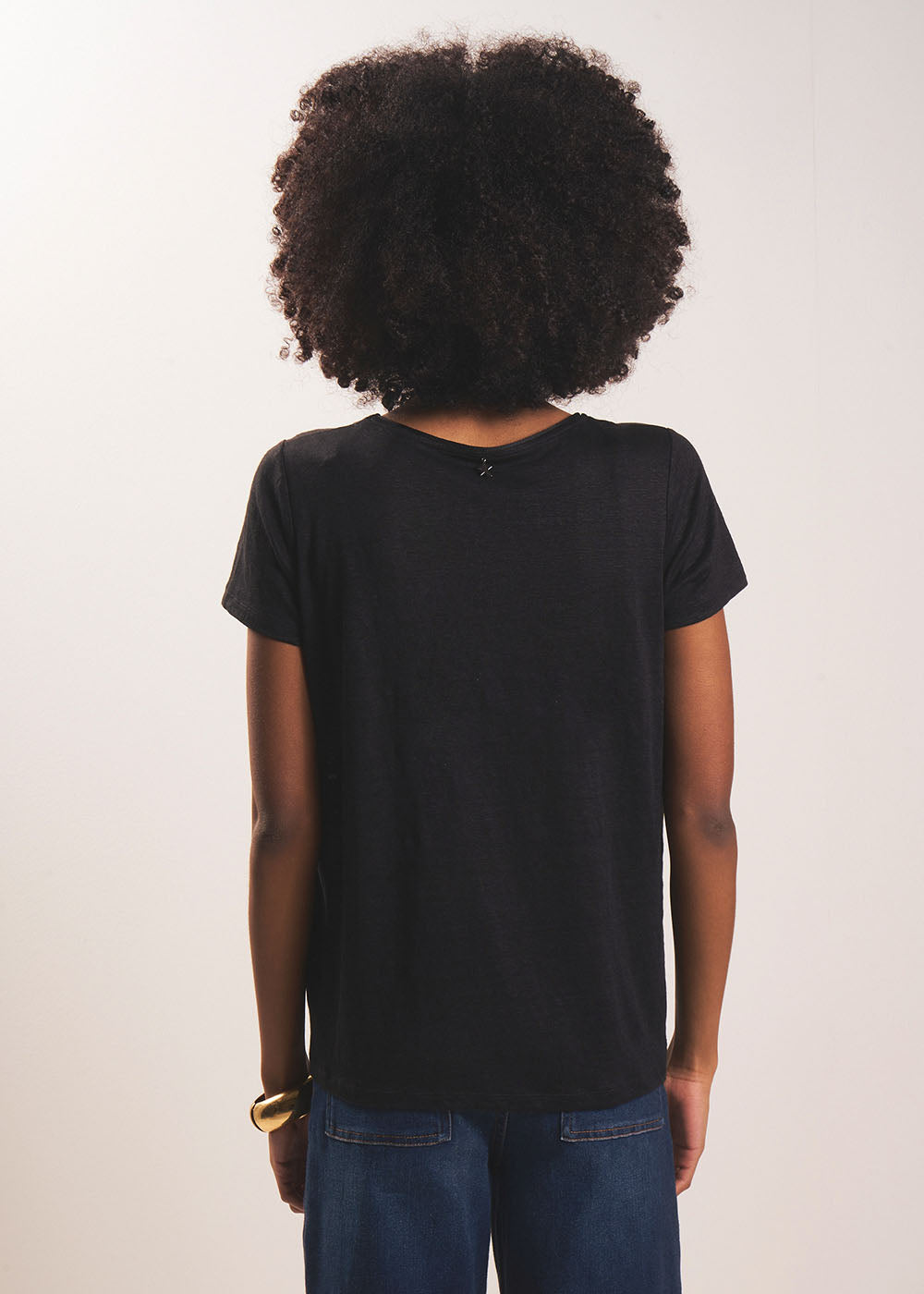 TIMBA T-shirt en lin col rond ouvert - 3 - Sud Express - Sud Express