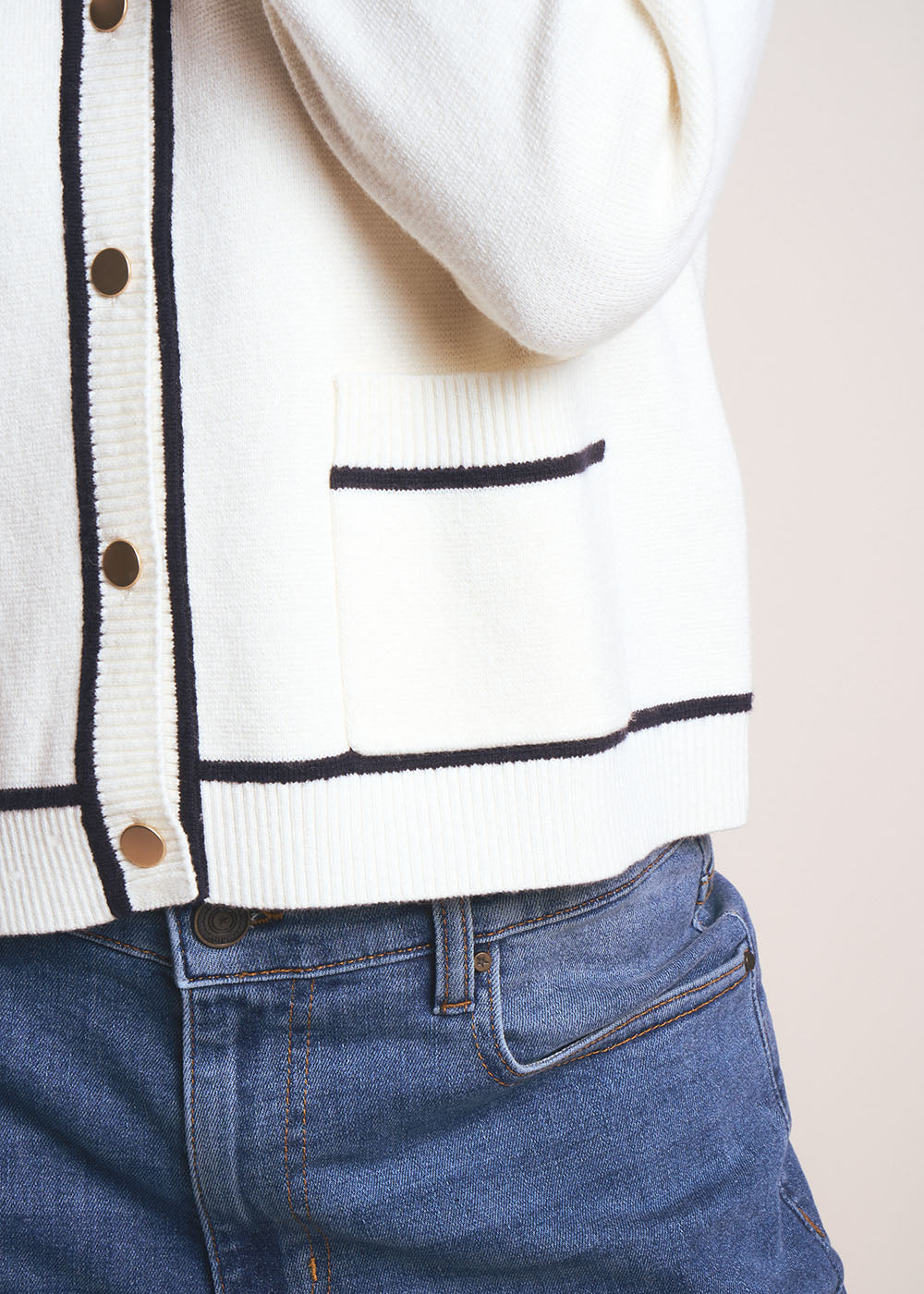 GILARYONY Gilet bicolore à finitions contrastées - 4 - Sud Express - Sud Express