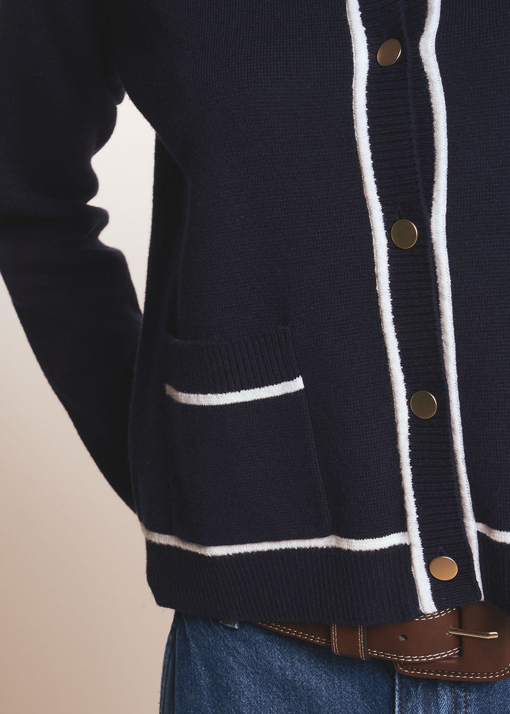 GILARYONY Gilet bicolore à finitions contrastées - 4 - Sud Express - Sud Express