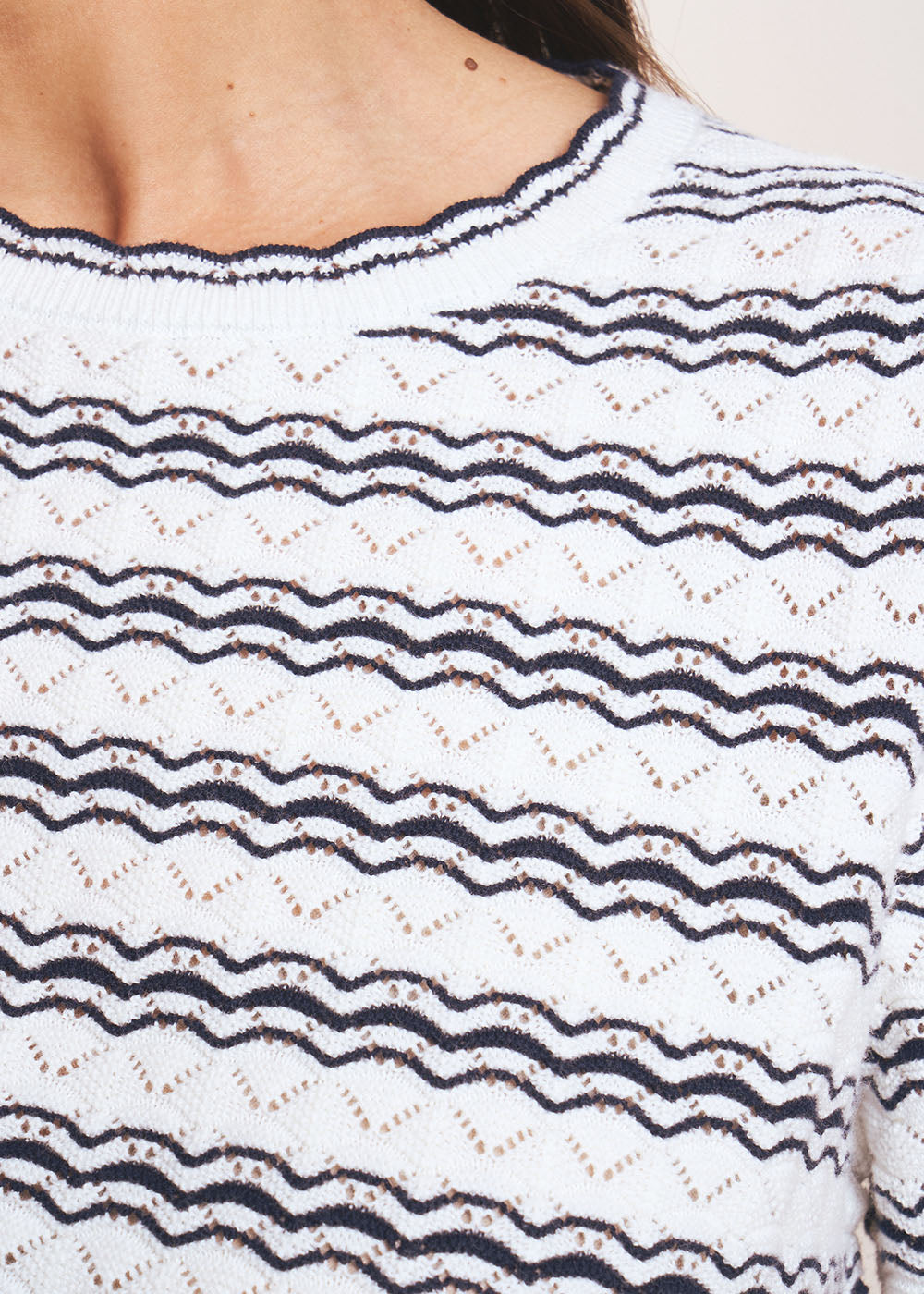 MATY Pull à manches courtes rayé - 2 - Sud Express - Sud Express