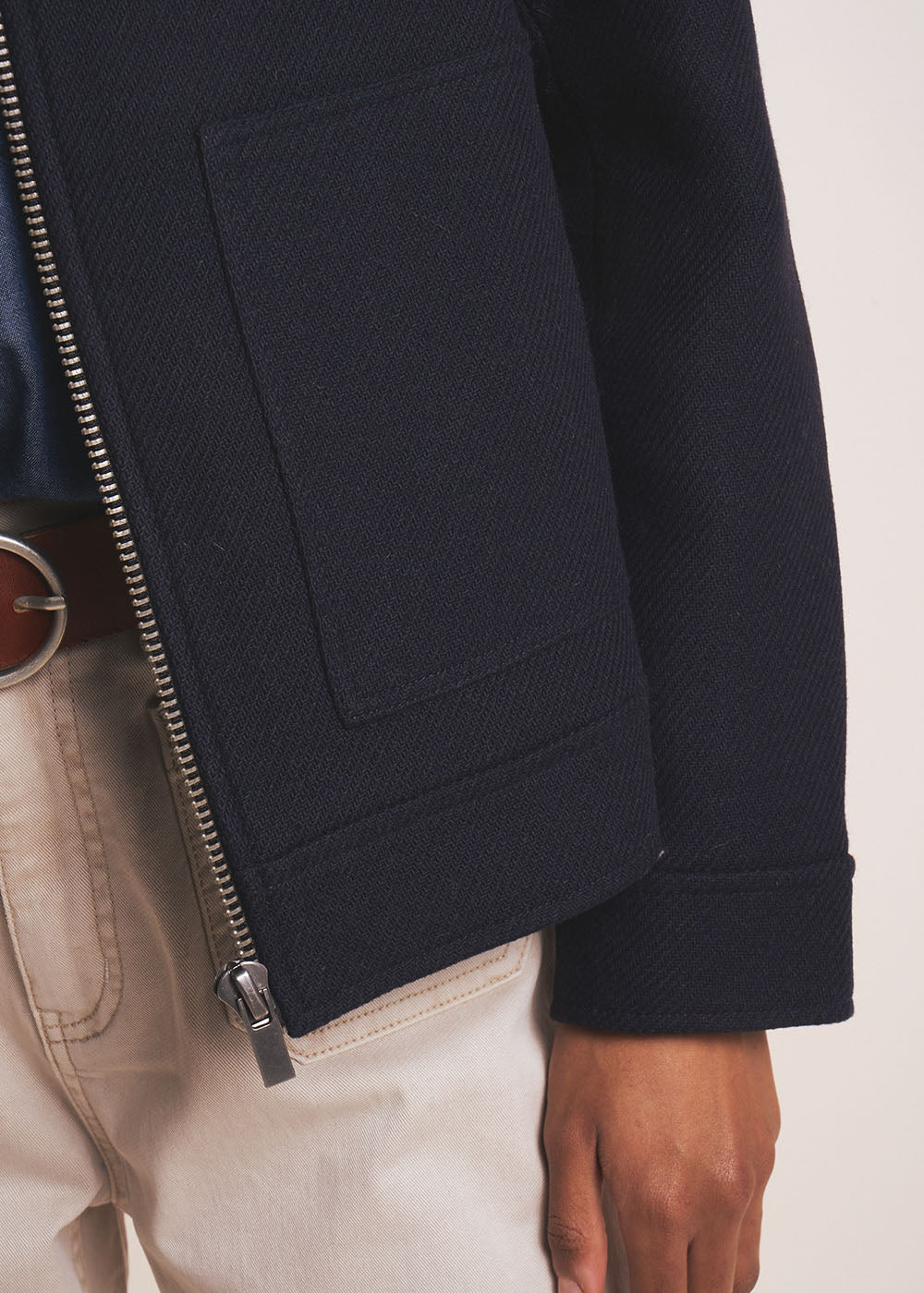 Veste courte en drap de laine - Sud Express - 4 - Sud Express