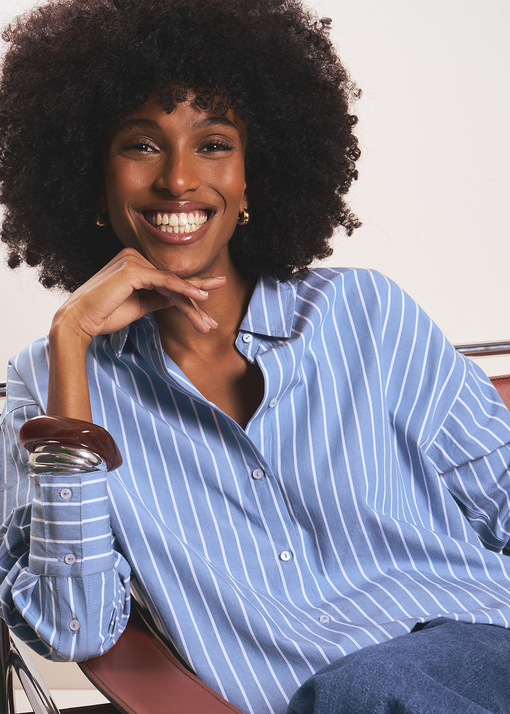 CALOA Chemise rayée oversize à manches longues en coton - 1 - Sud Express - Sud Express