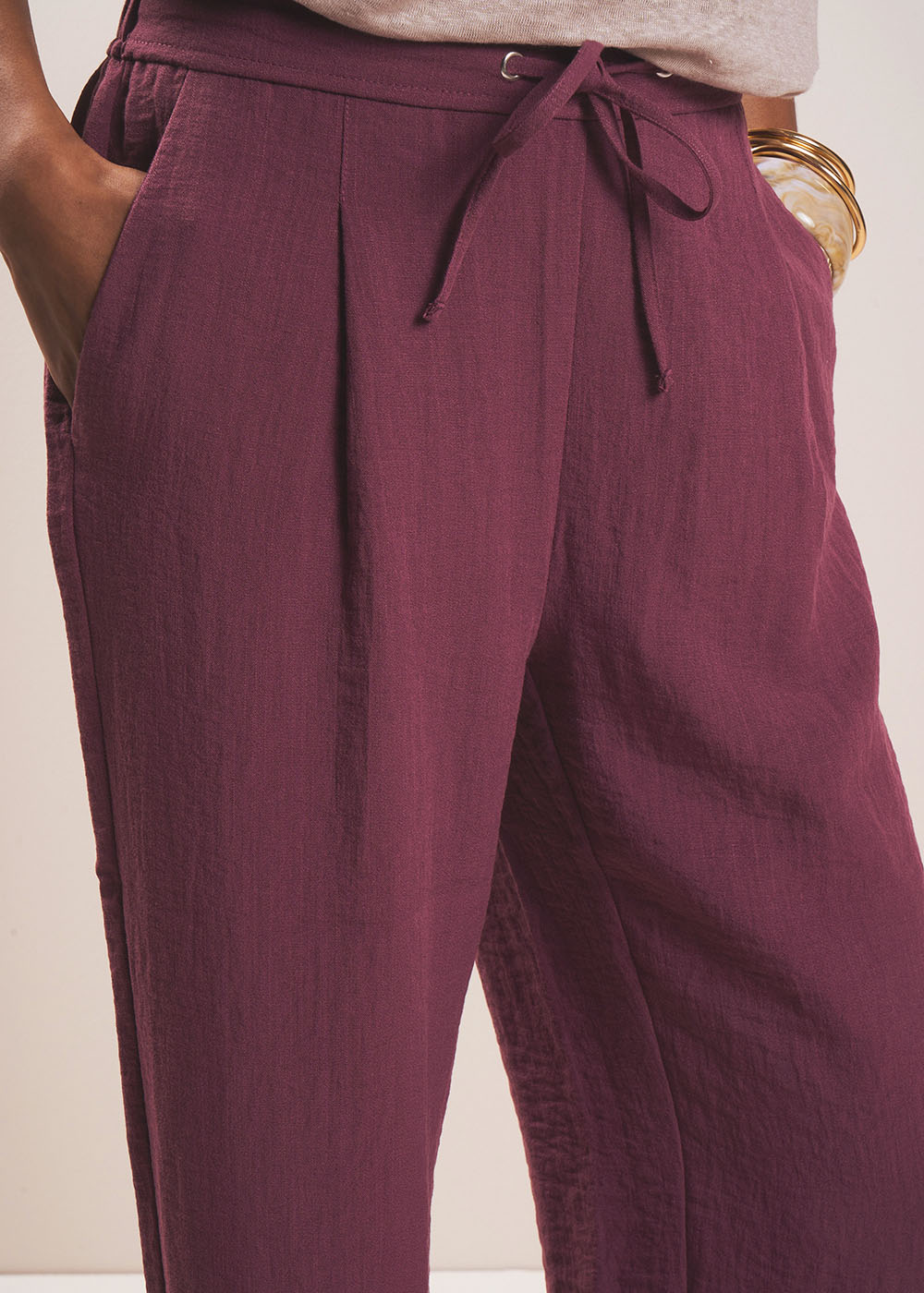 POSSYLIA Pantalon fluide taille haute et jambe droite - 2 - Sud Express - Sud Express