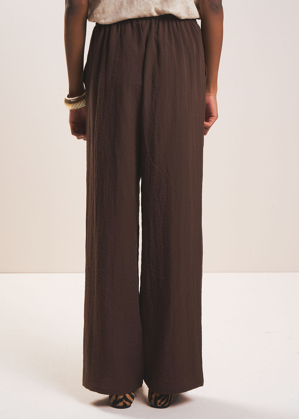 POSSYLIA Pantalon fluide taille haute et jambe droite - 3 - Sud Express - Sud Express