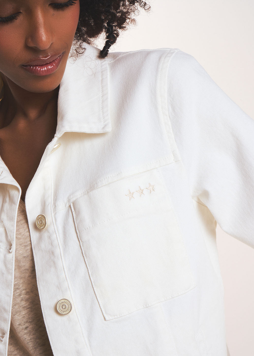 VIOLANI Veste à col chemise à surpiqûres - 2 - Sud Express - Sud Express