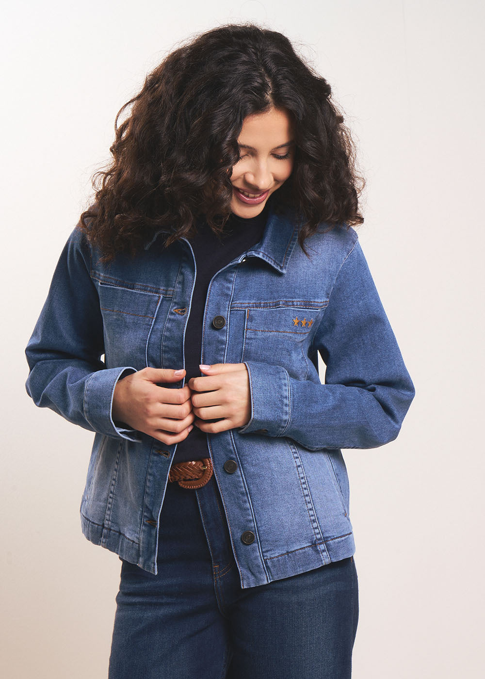 Veste en denim structurée - Sud Express - 5 - Sud Express