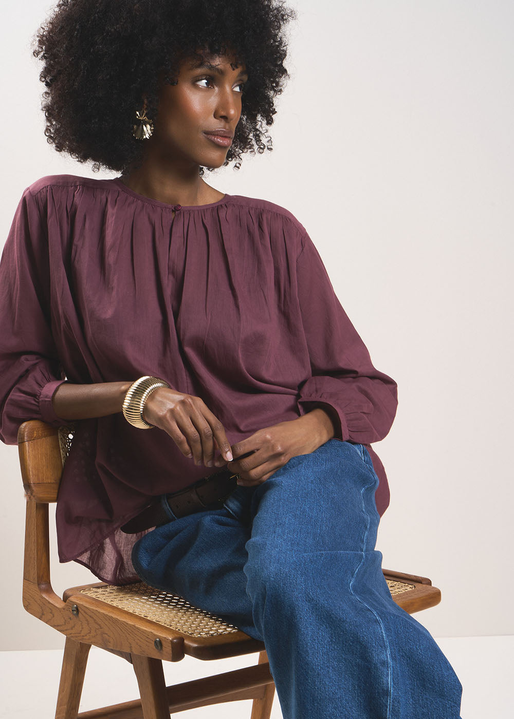 THALYS Blouse légère en voile de coton - 1 - Sud Express - Sud Express