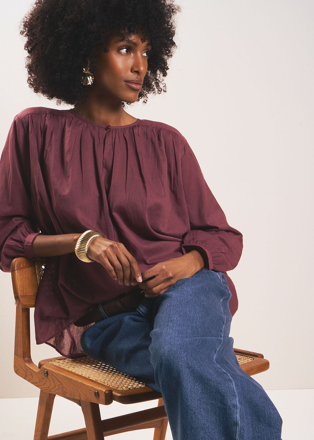 THALYS Blouse légère en voile de coton - 1 - Sud Express - Sud Express