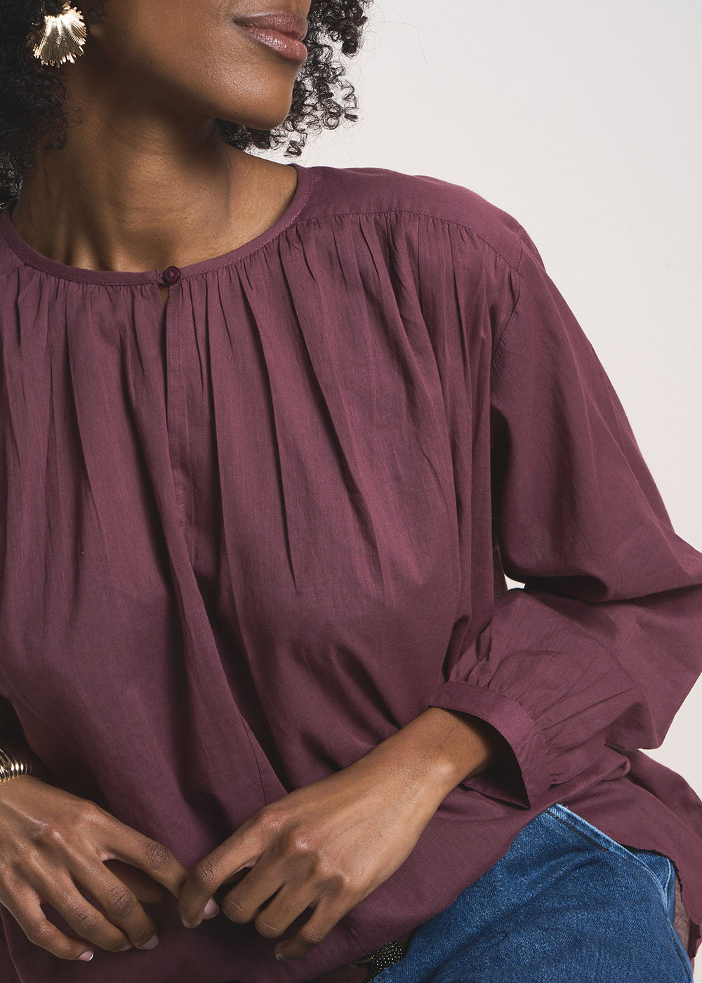 THALYS Blouse légère en voile de coton - 4 - Sud Express - Sud Express