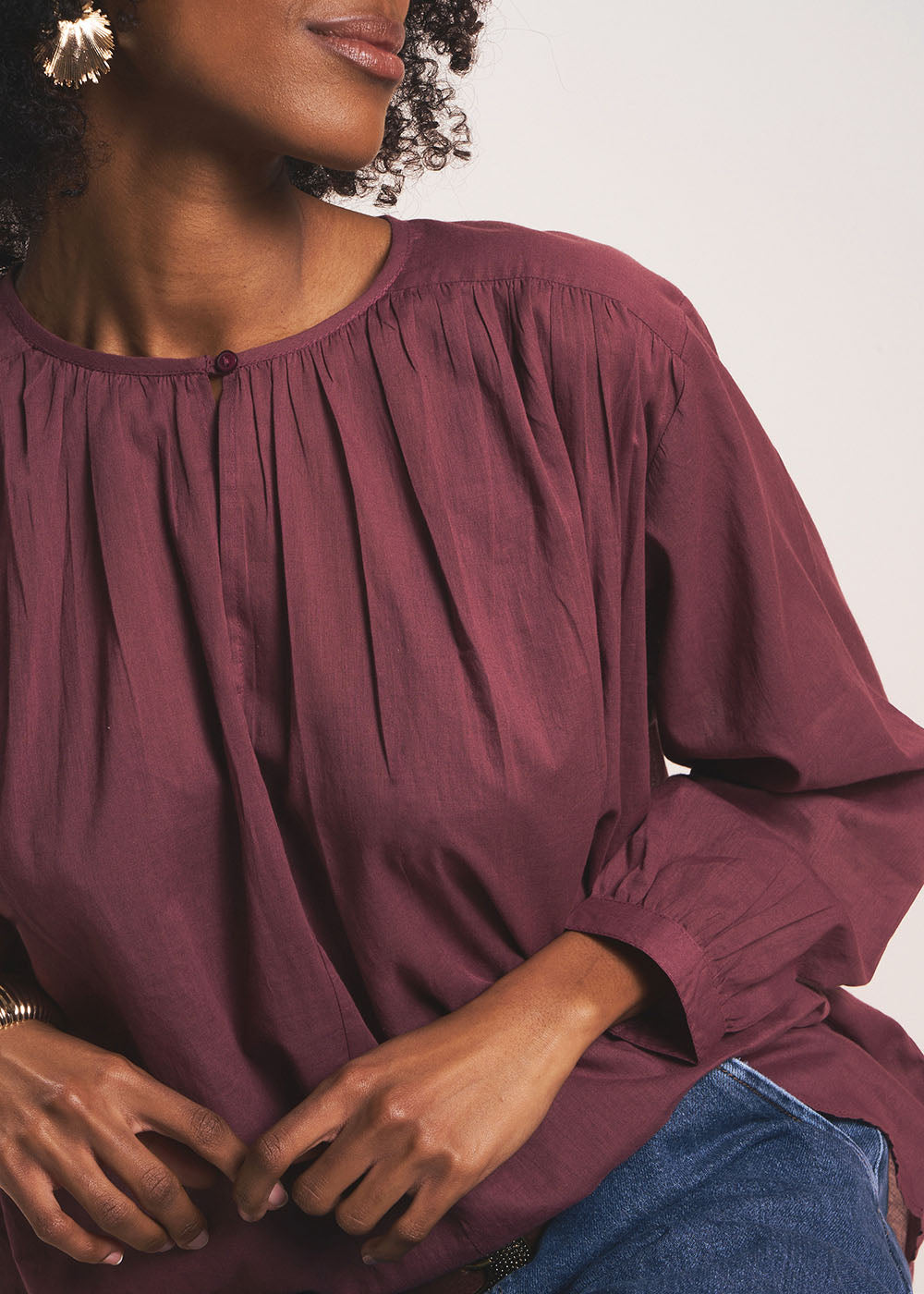 THALYS Blouse légère en voile de coton - 4 - Sud Express - Sud Express