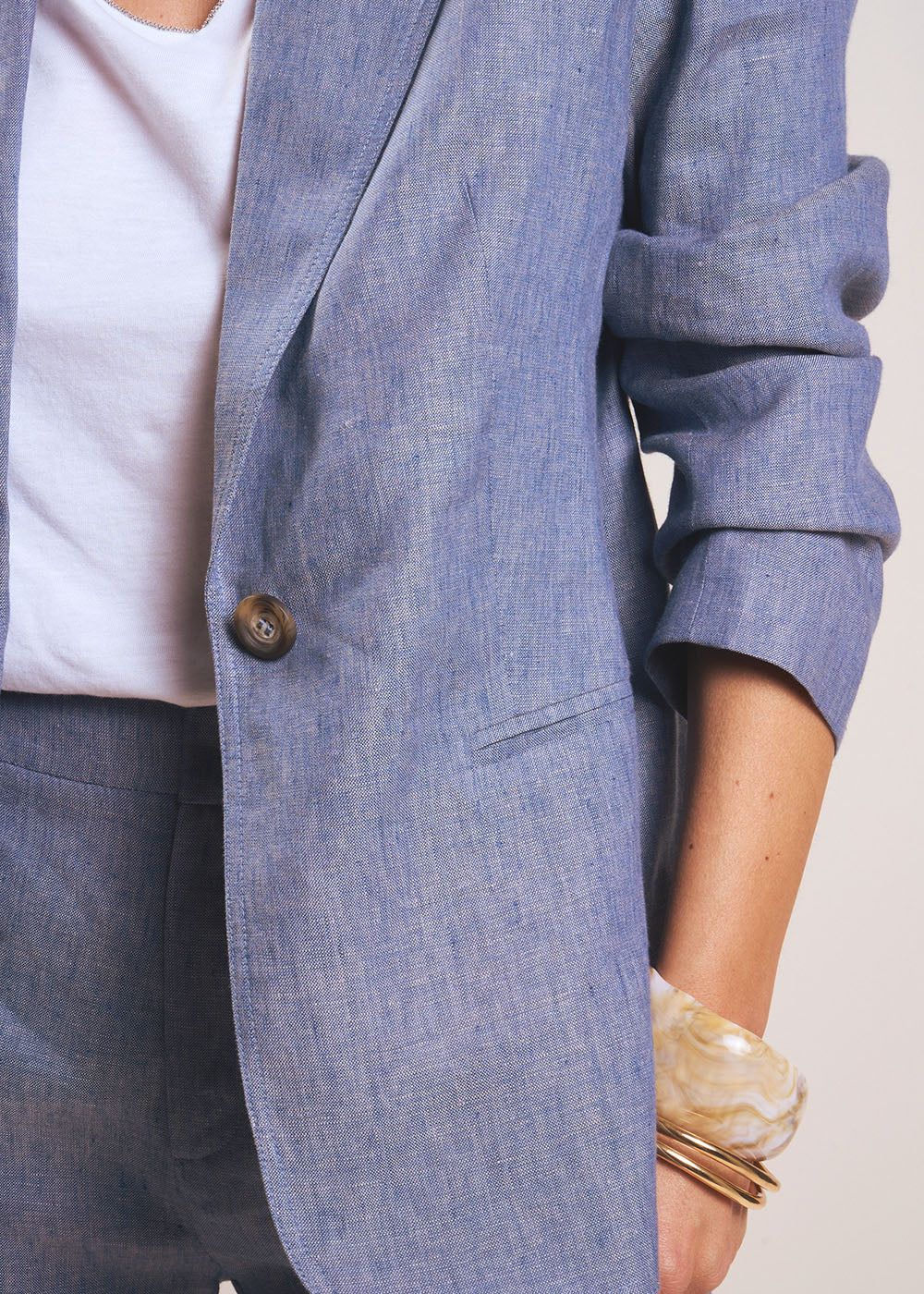 VALTO Veste tailleur longue en lin - 4 - Sud Express - Sud Express