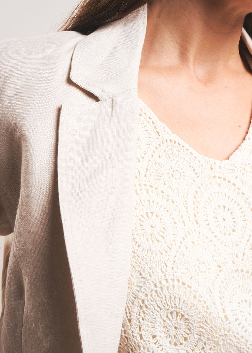 VALTO Veste tailleur longue en lin - 2 - Sud Express - Sud Express