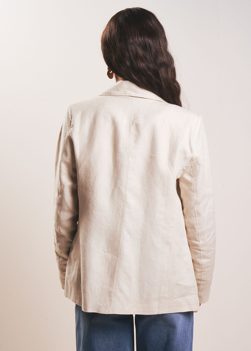 VALTO Veste tailleur longue en lin - 3 - Sud Express - Sud Express