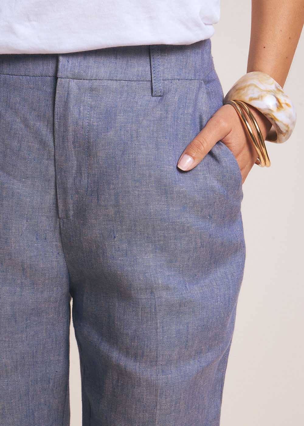 PALTO Pantalon carotte en lin 7/8 - 2 - Sud Express - Sud Express