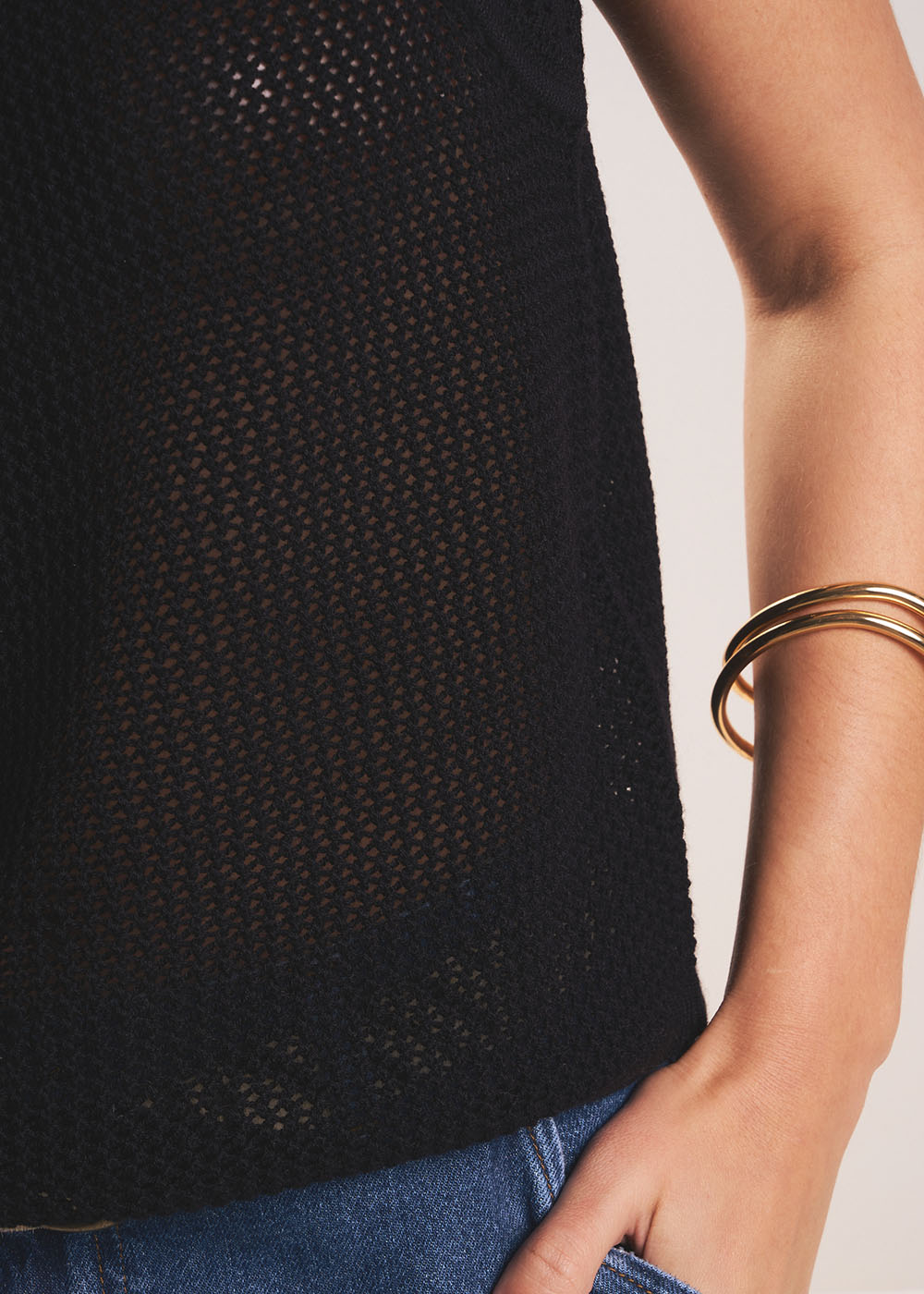 Débardeur en maille avec détails aux emmanchures - Sud Express - 4 - Sud Express