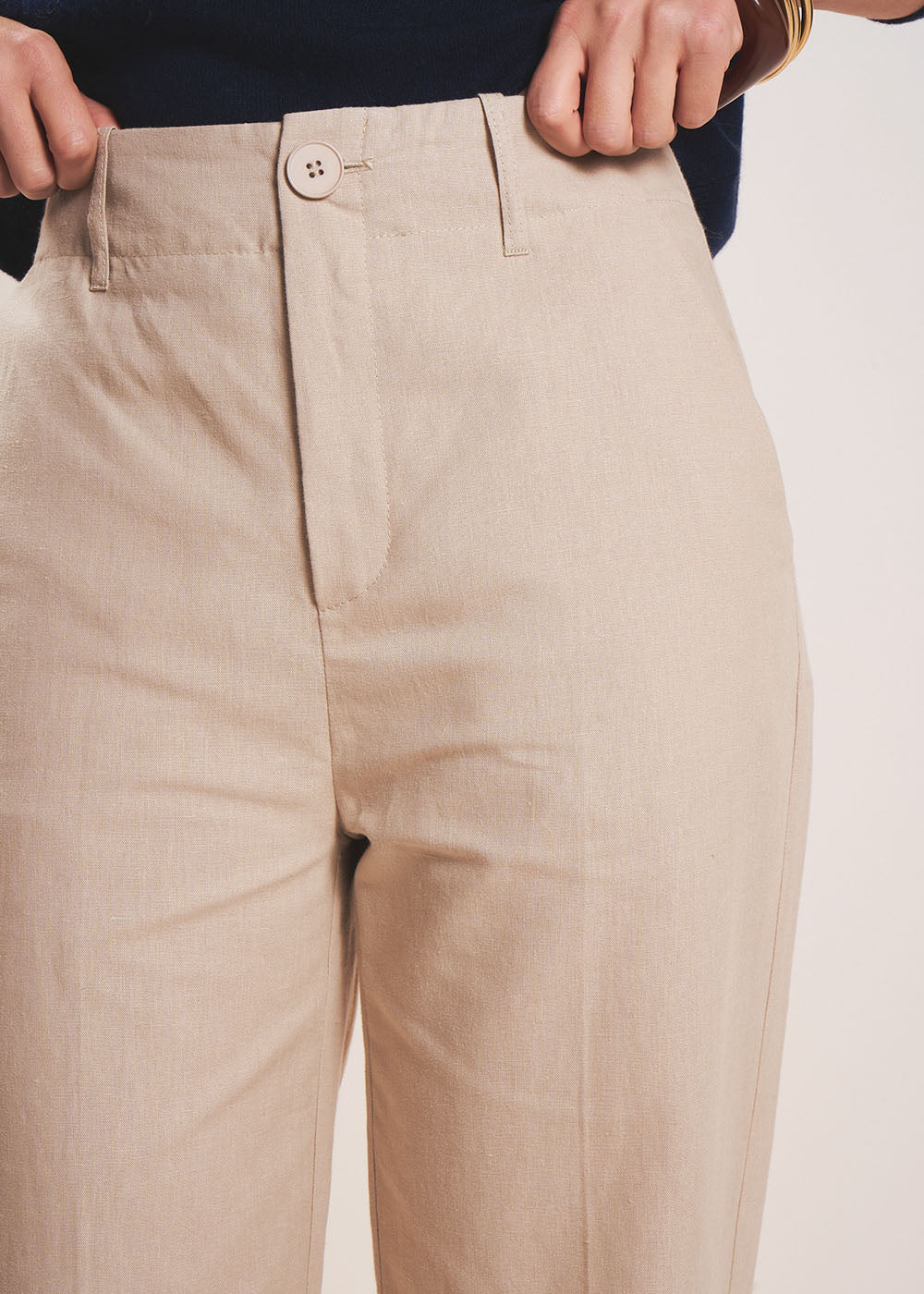 POLAK Pantalon tailleur droit en lin - 2 - Sud Express - Sud Express