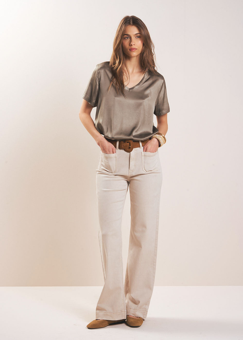 STACYA Pantalon jambe large taille haute - 1 - Sud Express - Sud Express