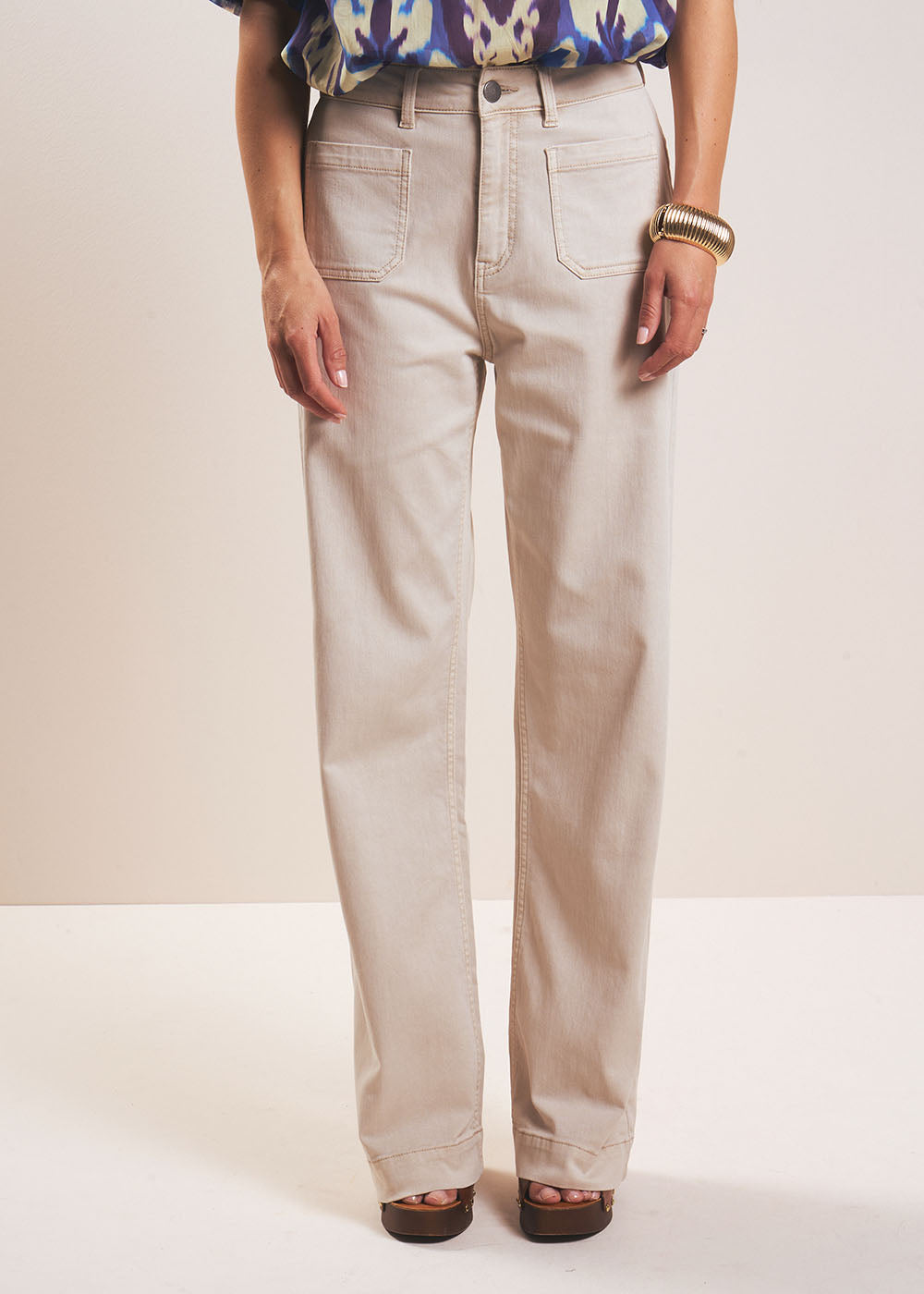 STACYA Pantalon jambe large taille haute - 1 - Sud Express - Sud Express