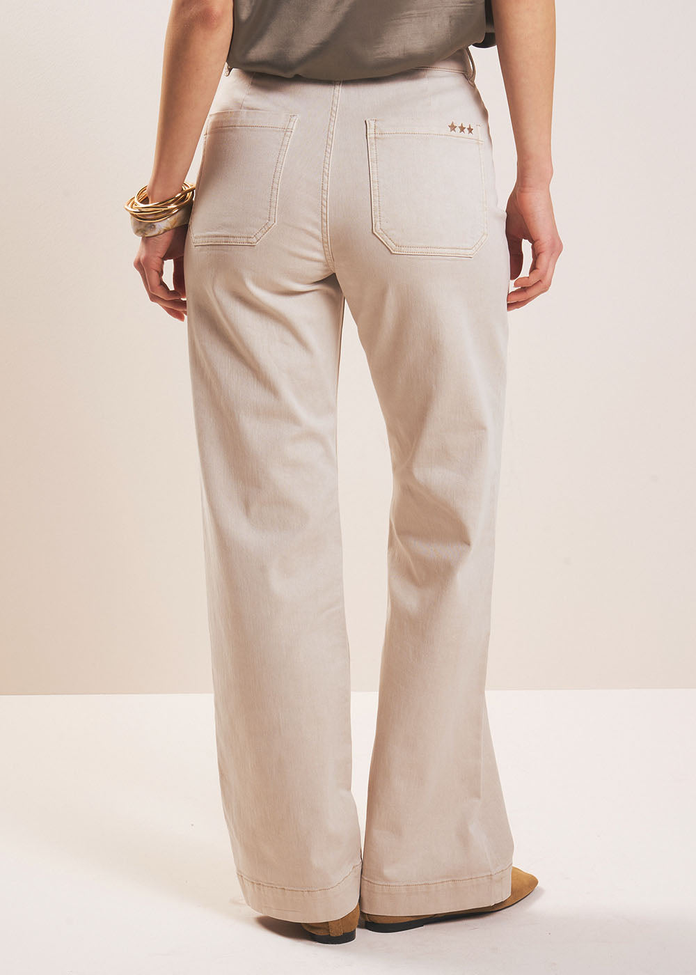 STACYA Pantalon jambe large taille haute - 3 - Sud Express - Sud Express