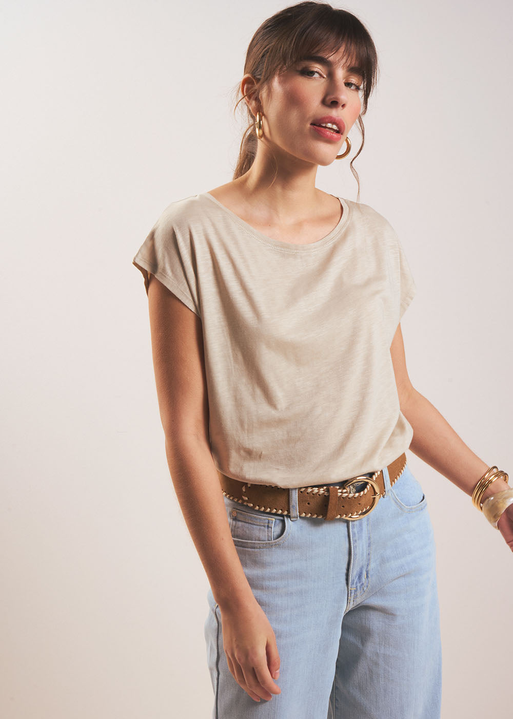 TAMIA T-shirt col bateau - 1 - Sud Express - Sud Express