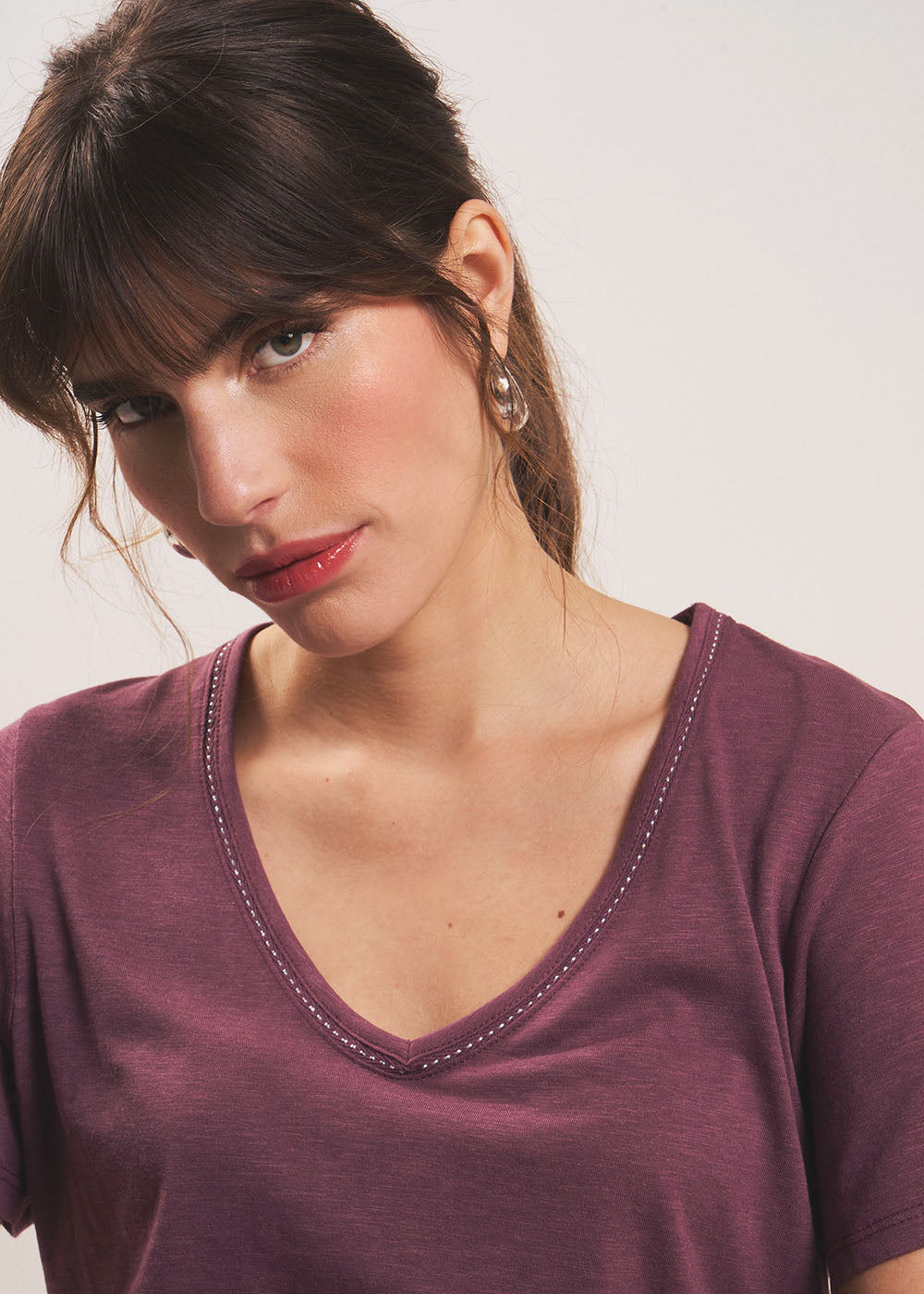 THEI T-shirt col V - 4 - Sud Express - Sud Express