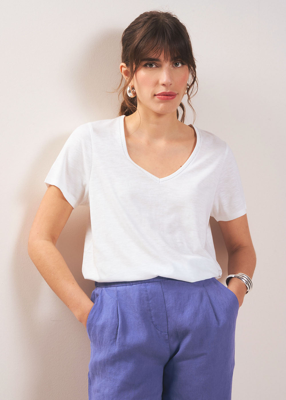 THEI T-shirt col V - 1 - Sud Express - Sud Express