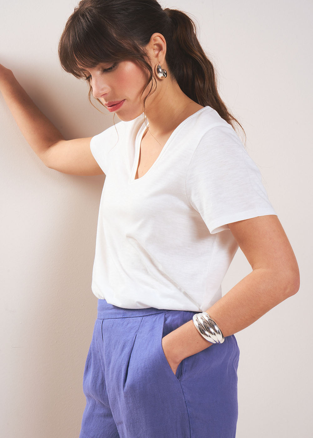 THEI T-shirt col V - 4 - Sud Express - Sud Express