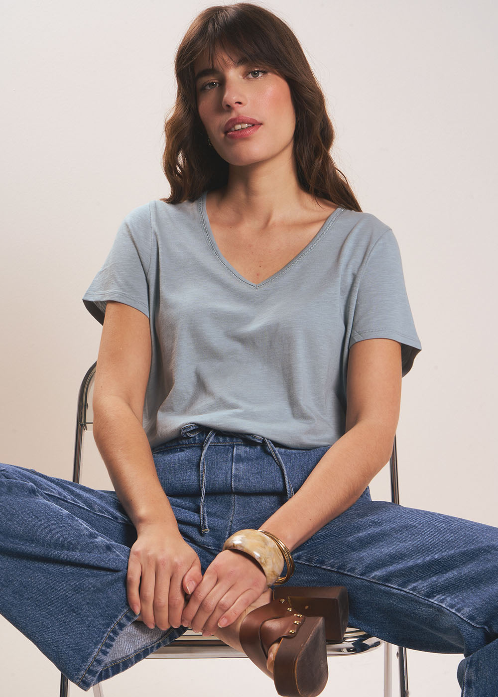 THEI T-shirt col V - 1 - Sud Express - Sud Express