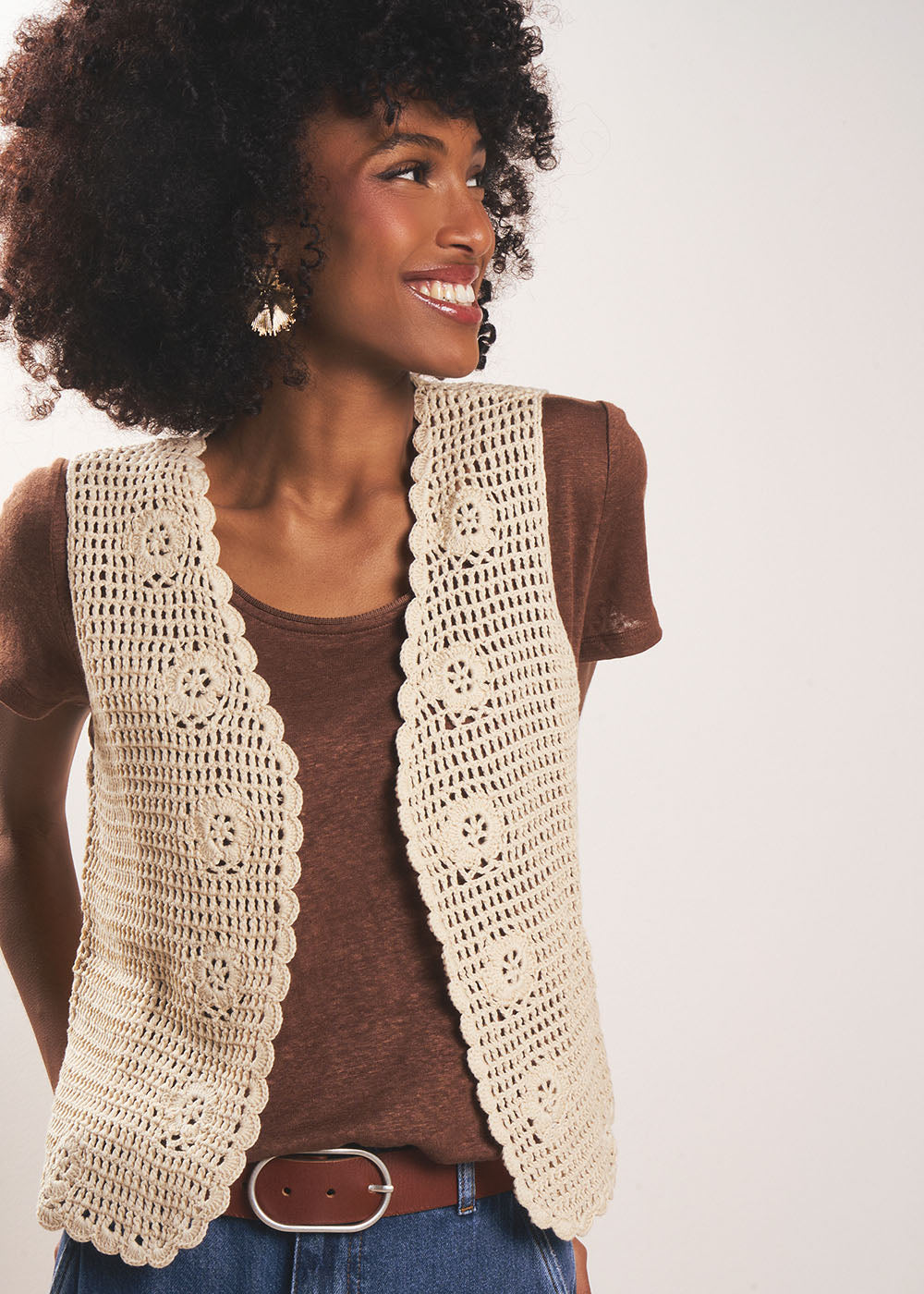 GILOUY Gilet en crochet - 1 - Sud Express - Sud Express
