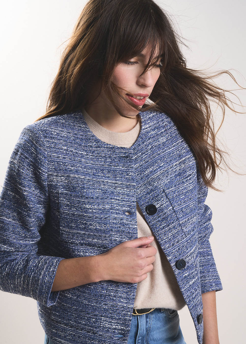 VASSIO Veste courte en tweed à poches plaquées - 4 - Sud Express - Sud Express