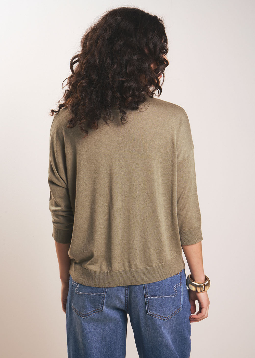 MANONO Pull col V oversize avec manches mi-longues - 3 - Sud Express - Sud Express
