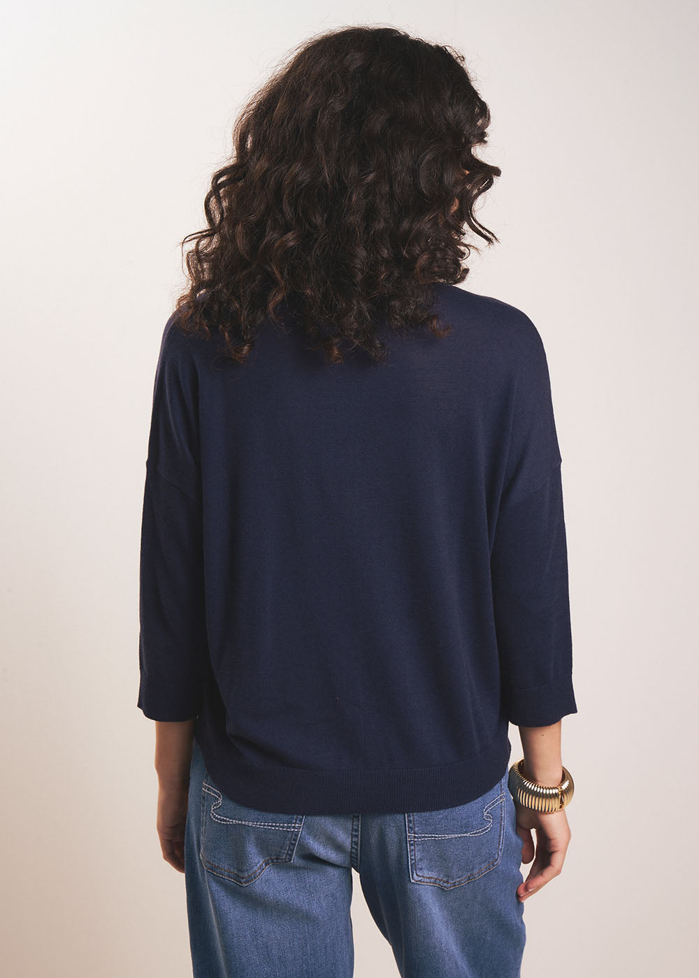 MANONO Pull col V oversize avec manches mi-longues - 3 - Sud Express - Sud Express