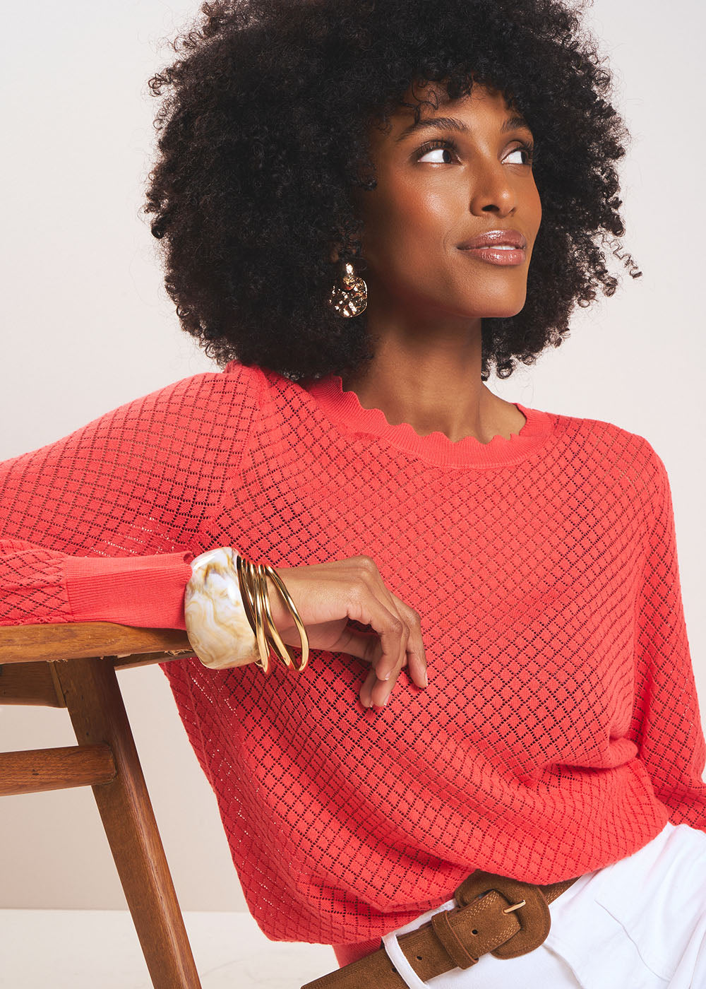 MONYME Pull col rond en coton - 1 - Sud Express - Sud Express