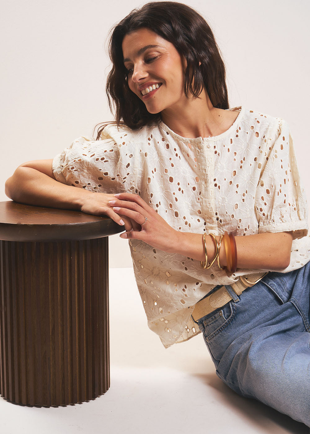 CLEIA Chemisier broderies anglaises - 1 - Sud Express - Sud Express