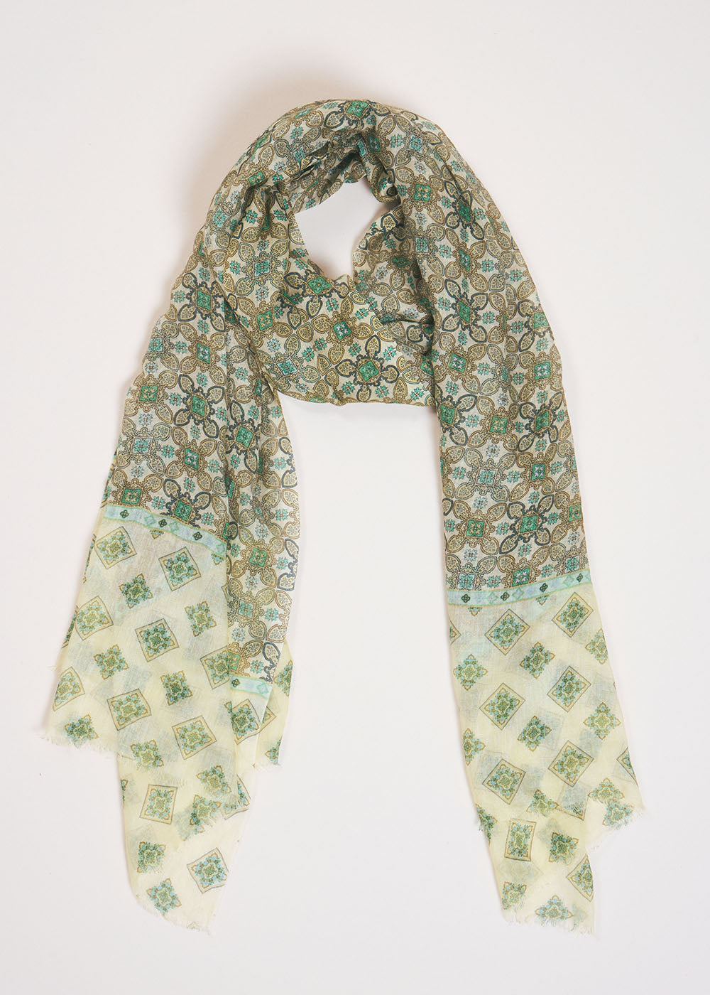 FLAVIA Foulard à motif graphique délicat - 1 - Sud Express - Sud Express