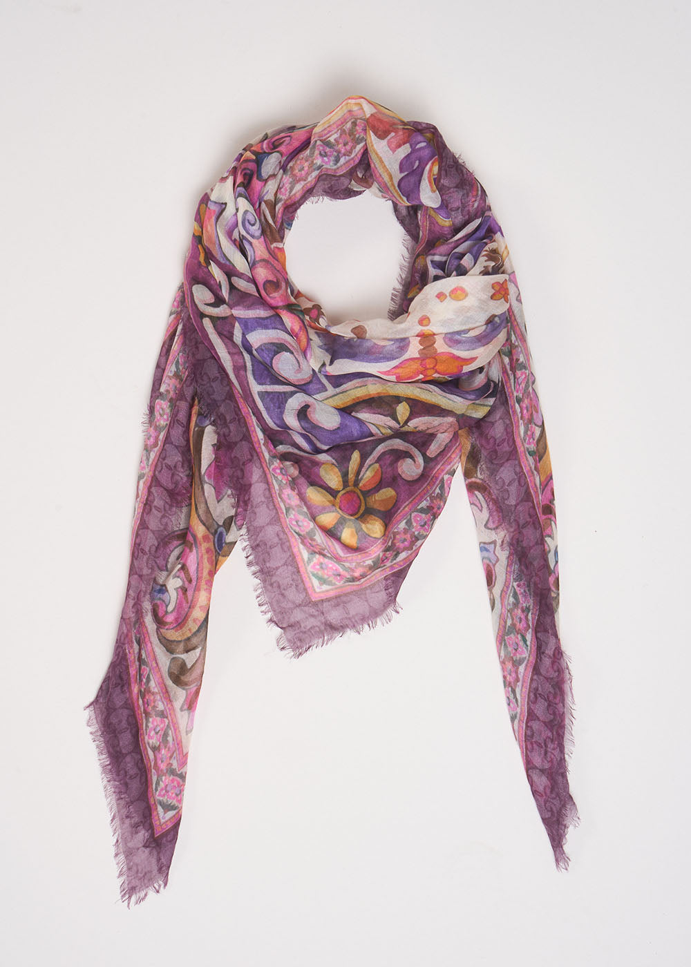 FELICIA Foulard carré imprimé patchwork - 1 - Sud Express - Sud Express