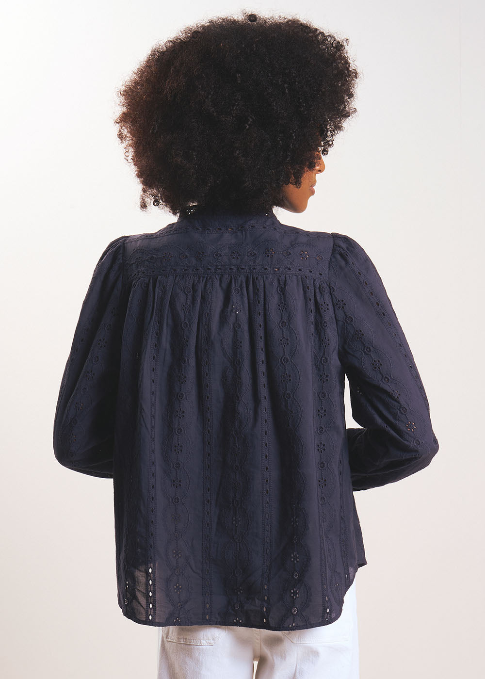 TORENZA Blouse en coton brodé à col tunisien - 3 - Sud Express - Sud Express