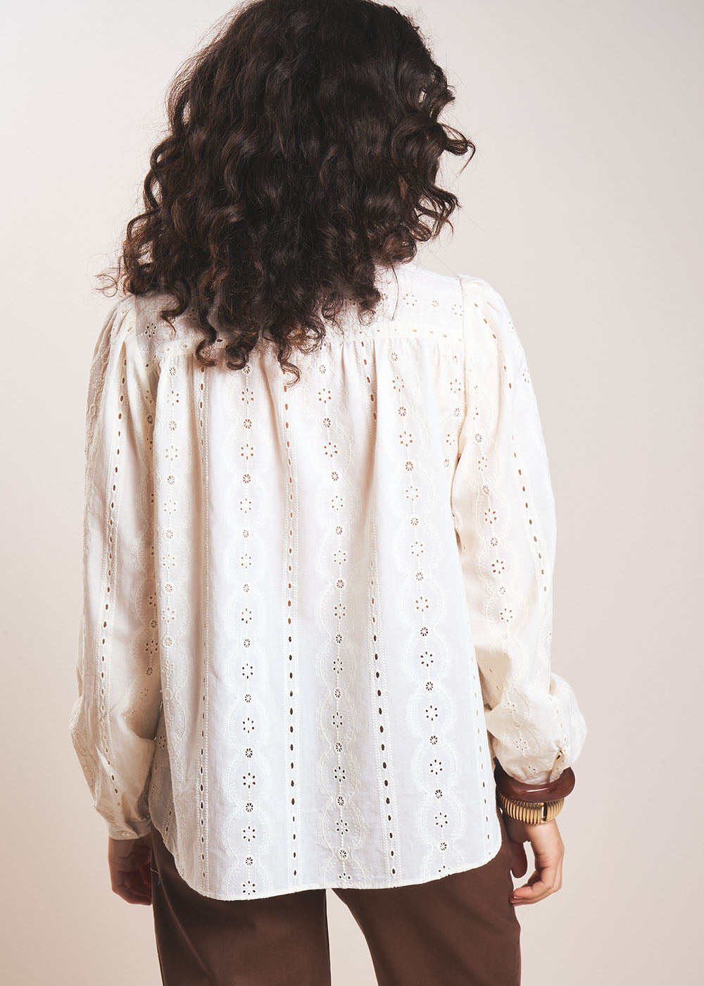 TORENZA Blouse en coton brodé à col tunisien - 3 - Sud Express - Sud Express