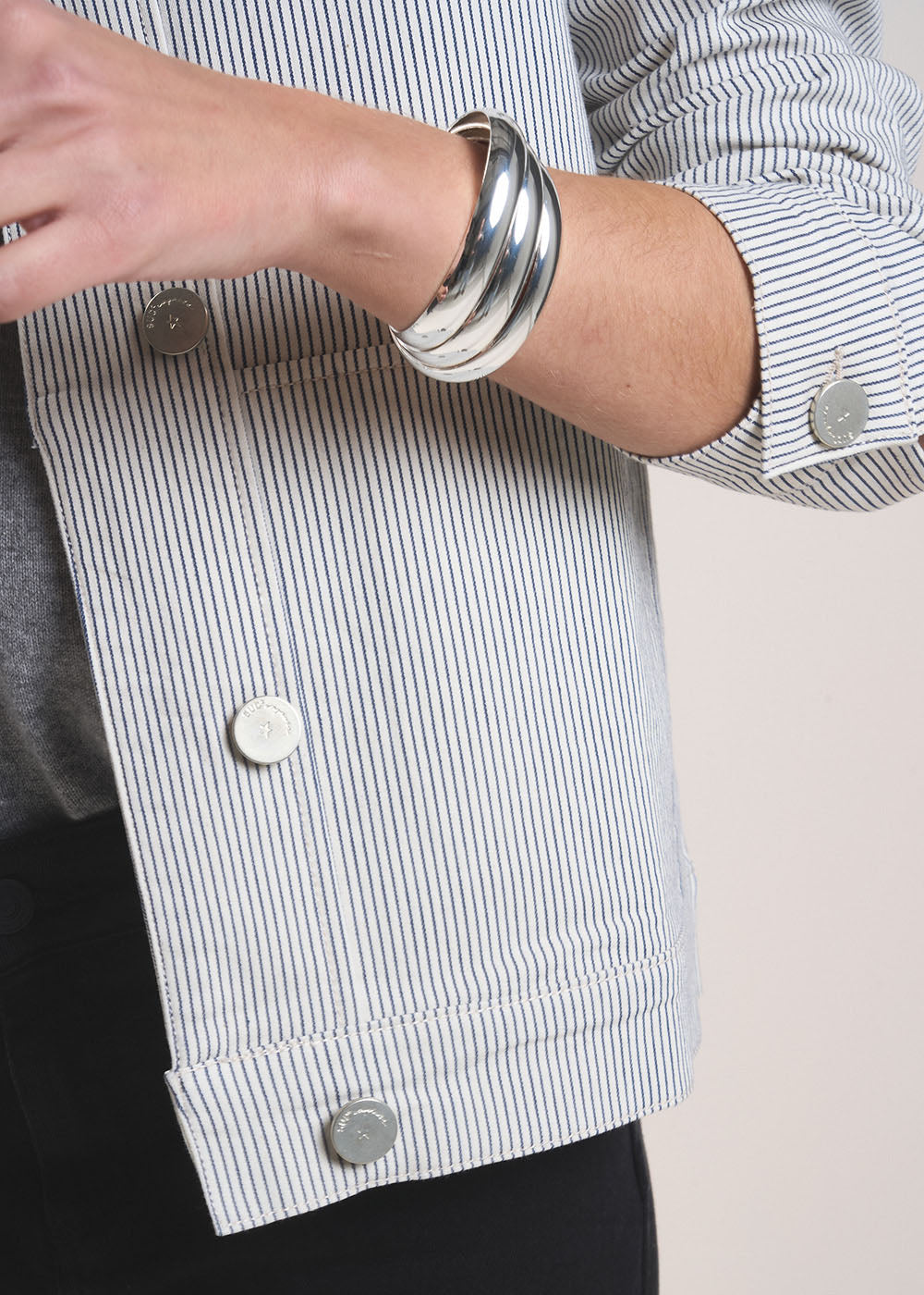 VULYSSE Blouson boxy rayé à col chemise - 4 - Sud Express - Sud Express