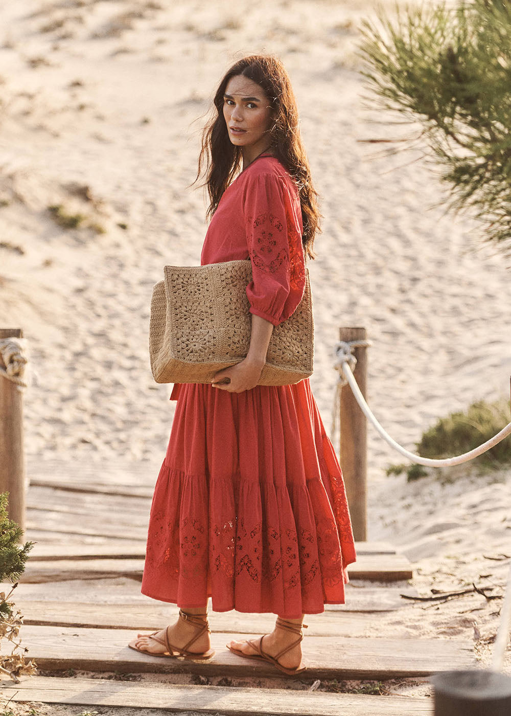 ROCKLINE Robe en voile de coton brodée - 1 - Sud Express - Sud Express