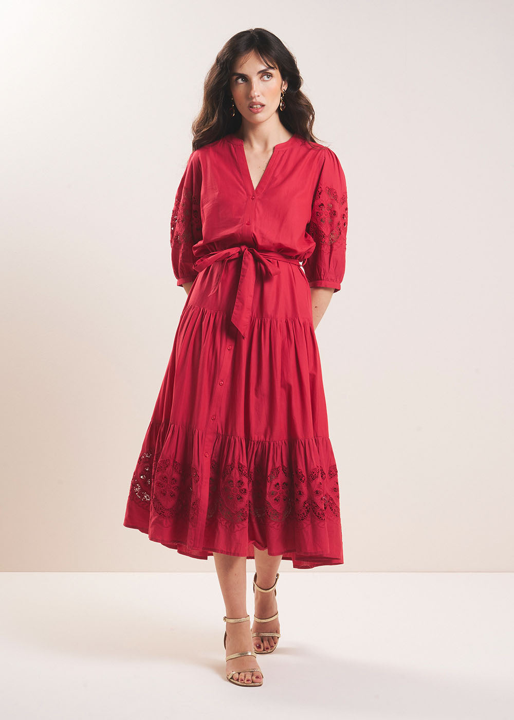 ROCKLINE Robe en voile de coton brodée - 1 - Sud Express - Sud Express